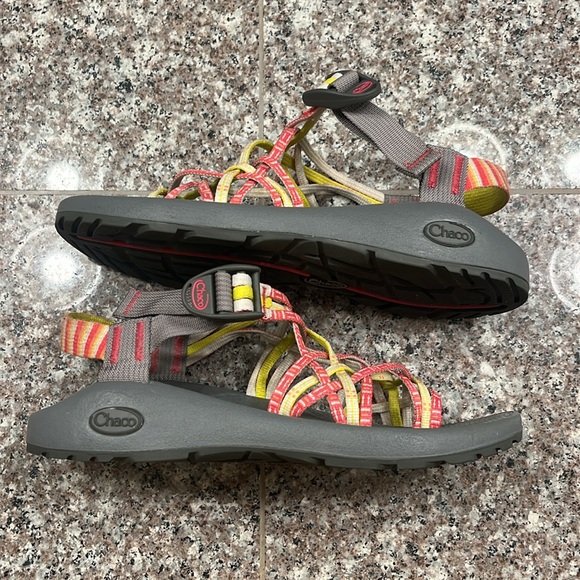 Chaco ZX3 Women's Pink Lemonade Triple Straps Sandals Size 8 - Picture 7 of 7